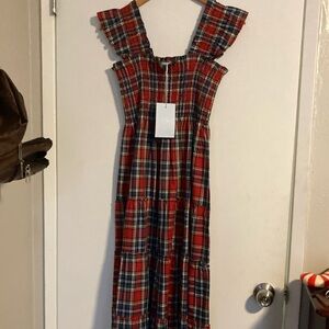 Hill House Red and Blue Plaid Dress